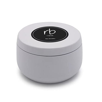 Rosbas Candle, Fraser Fir Scented, Natural Soy Wax, White Metallic Tin, 6 oz, Cotton Wick, Long Burn Time rosbas uk supplements