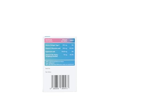Collagen Complex | Collagen + Hyaluronic Acid + Vitamin C + Vitamin E | Tablets Healthmarque uk supplements