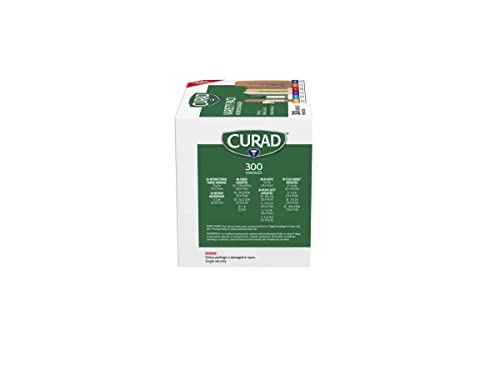 Curad Assorted Bandages Variety Pack 300 Pieces, Including Antibacterial Curad uk supplements