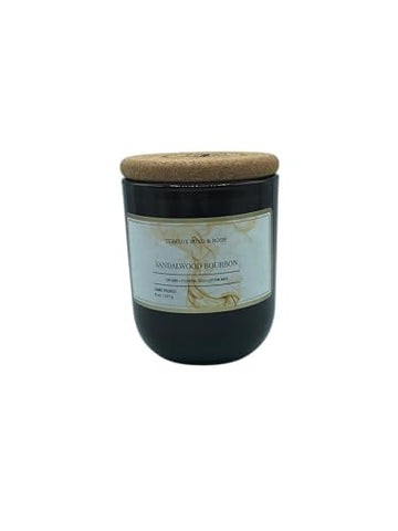 Sandalwood Bourbon Non-Toxic Candles | Natural Candles for Men |Aromatherapy Candle Relaxing Terreux Mind & Body uk supplements