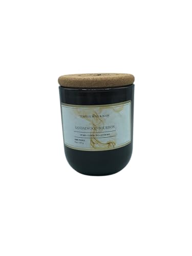 Sandalwood Bourbon Non-Toxic Candles | Natural Candles for Men |Aromatherapy Candle Relaxing Terreux Mind & Body uk supplements