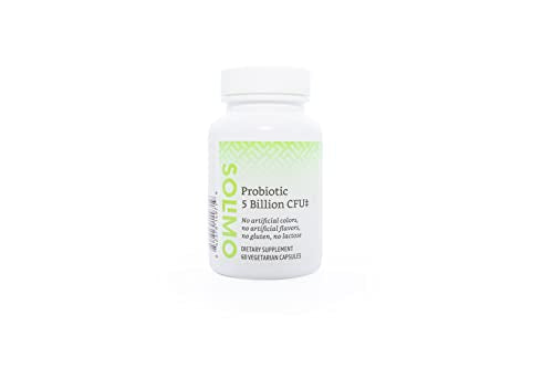 Amazon Basics Probiotic 5 Billion CFU, 8 Probiotic strains with 60 mg Prebiotic Blend Solimo uk supplements