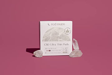 Red Moon Ultra Thin Hemp Pads (Pack of 10) Sanitary Pads for Women, Menstrual Pads- White Red Moon uk supplements