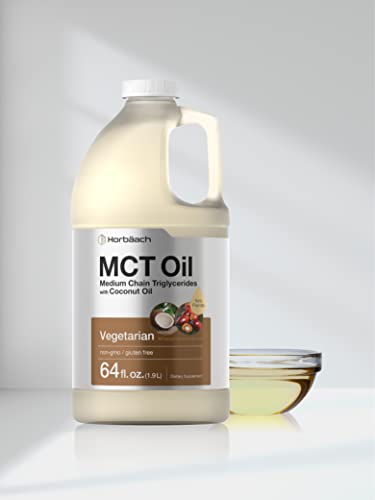 MCT Oil 64 oz | 100% Pure | Blends with Coffee, Tea, Juice and Liquids | Value Size Unflavo Horbäach uk supplements