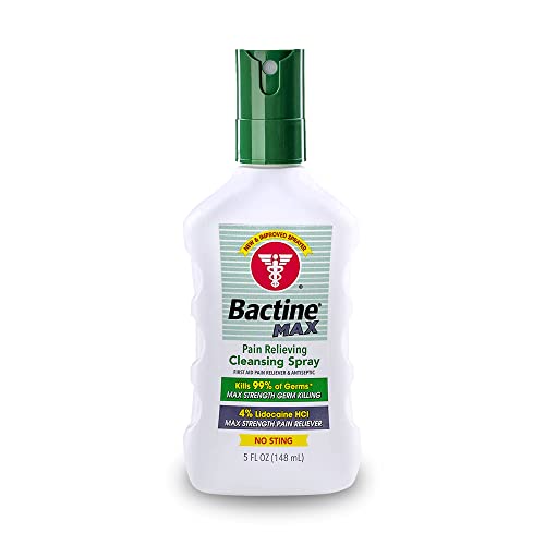 Bactine MAX First Aid Spray - Pain Relief Cleansing Spray with 4% Lidocain Bactine uk supplements