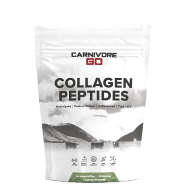 Carnivore Go Grass Fed Bovine Collagen Powder - 400g Hydrolysed Type 1 & 3 Carnivore Go uk supplements