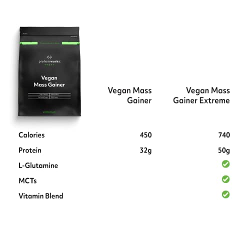 Protein Works - Vegan Mass Gainer Extreme | High Calorie Protein Powder | Weight Gainer Protein Works uk supplements