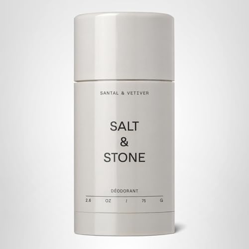 Salt & Stone Aluminum Free Deodorant | Extra Strength 48 Hour Protection for Women & Men | Made with Seaweed Extracts, Niacinamide & Prebiotics | Santal & Vetiver Salt & Stone uk supplements