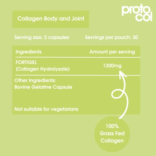 Body and Joint Care Collagen Supplement, Premium Fortigel Bioactive Peptides to Support Proto-Col uk supplements