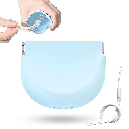 Silicone Retainer Case Soft Upgraded Cute Aligner Case Slim Partial Denture Case Container UZKEW uk supplements