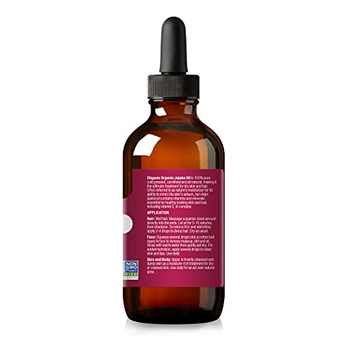 Cliganic Organic Jojoba Oil, 100% Pure (4oz) | Moisturizing Oil for Face, Hair, Skin & Nails Cliganic uk supplements