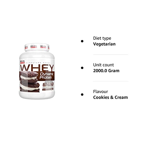 Medi-Evil Nutrition Whey Dynamic Protein, Cookies and Cream Flavour, 2kg, 66 Servings Medi-Evil Nutrition uk supplements