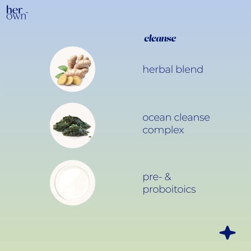her own Cleanse, Gentle Detox, Supports Healthy Gut, Ocean Algae Cleanse, Prebiotic/Probiotic Blend her own uk supplements