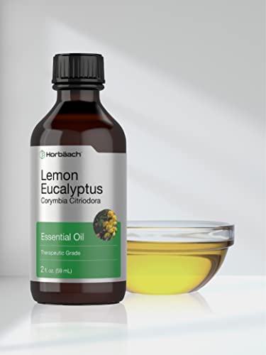 Lemon Eucalyptus Essential Oil | 2 oz | for Massage, Bath, Diffuser, DIY Projects & More Horbäach uk supplements