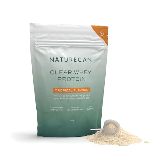 Naturecan Clear Whey Protein – Tropical 1kg Naturecan uk supplements