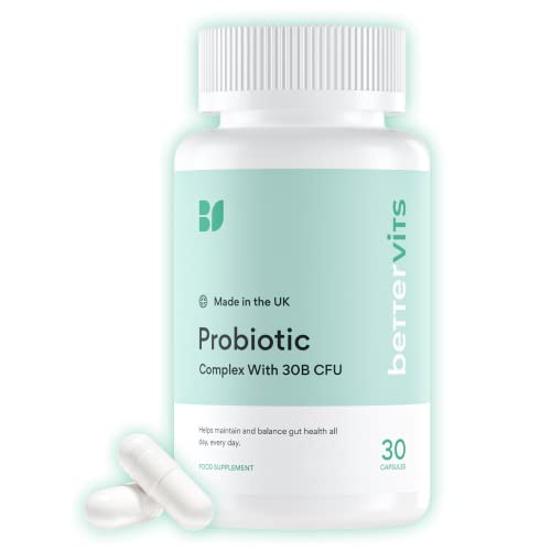 Bettervits Probiotic Complex | 30B CFU | Gut Health | Digestion | Bloating | IBS Bettervits uk supplements