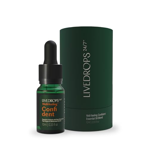LIVEDROPS 24/7 Well-Feeling Confident Essential Oil Blend Livedrops 24/7 uk supplements