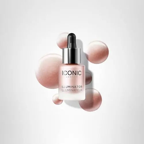 ICONIC LONDON Illuminator - Liquid Highlighting Drops for a Radiant Glow, Cruelty-Free, Vegan Makeup, Shine (Pink Pearl) 0.45 Fl oz ICONIC LONDON uk supplements