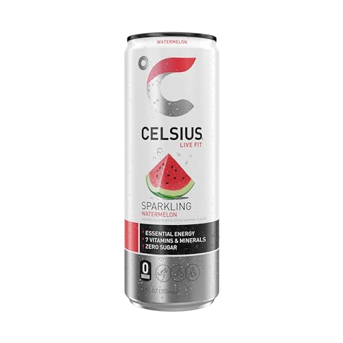 CELSIUS Sparkling Watermelon, Functional Essential Energy Drink 12 Fl Oz (Pack of 12) CELSIUS uk supplements