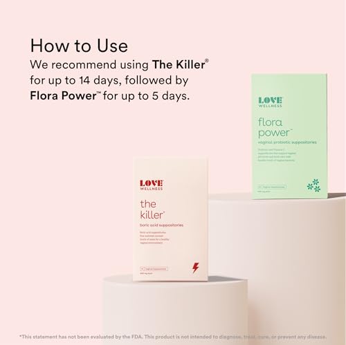 Love Wellness Womens Vaginal Suppository Duo, The Killer & Flora Power Love Wellness uk supplements