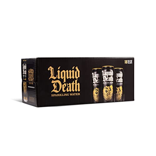 Liquid Death Sparkling Mountain Water, 16.9 oz Tallboys (18-Pack) Liquid Death uk supplements