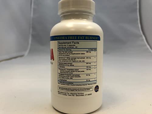 Absolute Nutrition Thermogenic Fat Burners, Nophedra Capsules, 80 Count Bottle Absolute Nutrition uk supplements