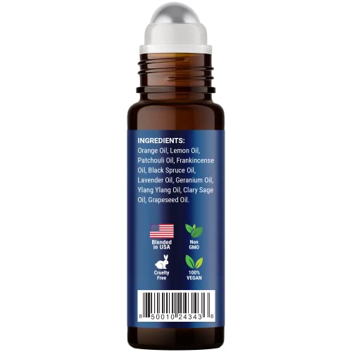 Stress Ease Essential Oil Roll On Blend 10ml - Natural Stress Relief Essential Oils Roll Nexon Botanics uk supplements