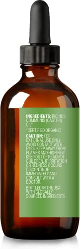 Cliganic Organic Castor Oil, 100% Pure (2oz with Eyelash Kit) - For Eyelashes, Eyebrows, Hair & Skin Cliganic uk supplements