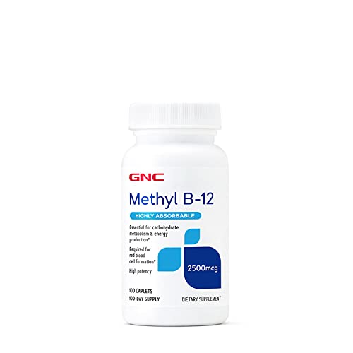 GNC Methyl B-12 2500 mcg - 100 Caplets GNC uk supplements