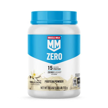 Muscle Milk ZERO, 100 Calorie Protein Powder, Vanilla, 15g Protein, 1.65 Pound, 25 Servings Muscle Milk uk supplements