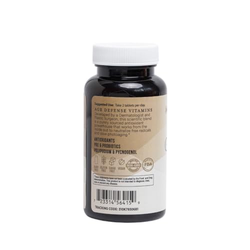 Inner Glow Age Defense Vitamins - Dermatologist and Plastic Surgeon Developed to Fight photoaging and Melasma, Polypodium Leucotomos Antioxidant Formula – Vegan, Gluten-Free – 60 Capsules Inner Glow uk supplements