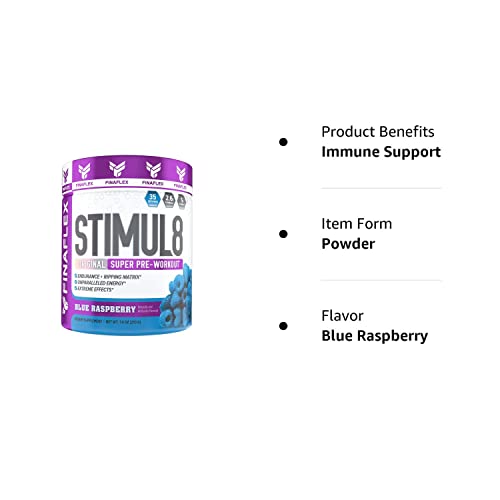 FINAFLEX STIMUL8 Original Super Pre-Workout, Blue Raspberry - Energy, Strength FINAFLEX uk supplements