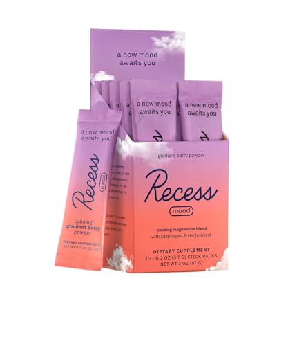 Recess Mood Powder, Calming Magnesium L-Threonate Blend with Passion Flower Drink Recess Inc. uk supplements