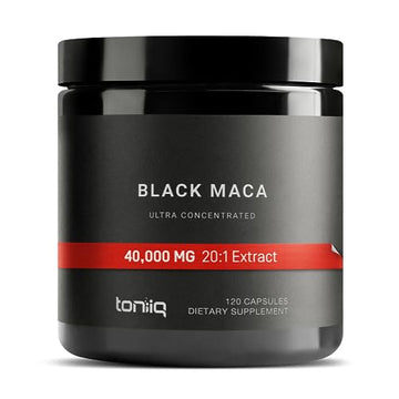 40,000mg Pure Black Maca Root Extract - Ultra Concentrated 20:1 Single Origin Wildcrafted Toniiq uk supplements
