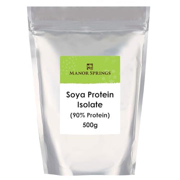 SOYA Protein Isolate (90% Protein) 500g by Manor Springs, Unflavoured, Vegan Protein Shake MANOR SPRINGS uk supplements