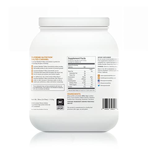 Supreme Nutrition Whey Protein Concentrate | 1.12kg - 28 Servings | Lean Muscle Supreme Nutrition uk supplements