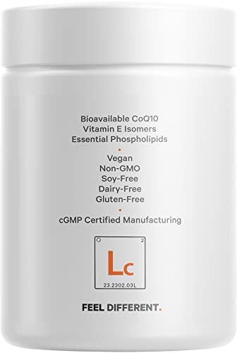 Codeage Liposomal CoQ10 Supplement - Vitamin E Isomers Tocopherols - 125mg Coenzy Codeage uk supplements