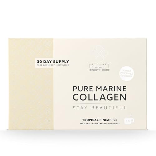 Plent Pure Marine Collagen Tropical Pineapple - Stay Beautiful - 5G Collagen Peptides Daily Plent uk supplements