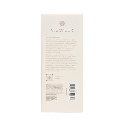 VEGAMOUR GRO+ Advanced Dermaroller | 1,200 Microneedle 0.25mm Scalp Tool | Gently Exfoliates the Scalp | Wide Head for Maximum Coverage VEGAMOUR uk supplements