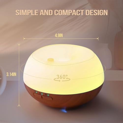 Aromatherapy Essential Oil Diffuser: Cool Mist Aroma Diffuser for Home - Colorful Light Create Ambience Grevol uk supplements