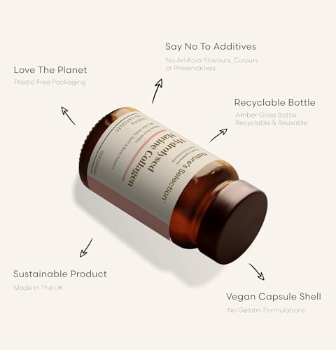 Pure Hydrolysed Marine Collagen Capsules 2400mg - Collagen Tablets High Strength Collagen Nature's Selection uk supplements