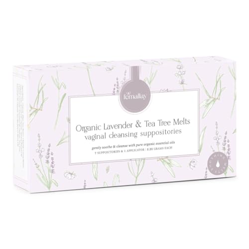 Femallay Organic Lavender and Tea Tree Oil Vaginal Cleansing Suppositories for Hygiene Femallay uk supplements