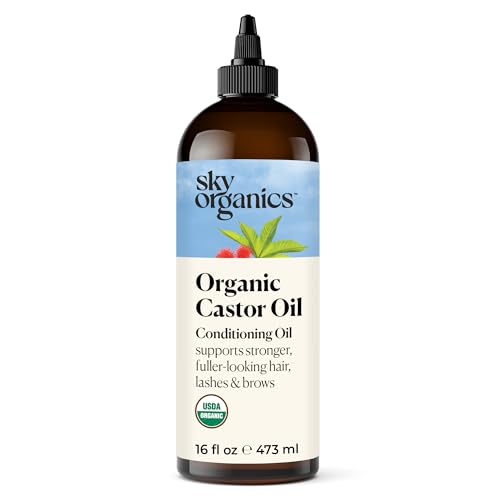 Sky Organics Organic Castor Oil (16 oz) USDA Certified Organic, 100% Pure, Cold Pressed Sky Organics uk supplements