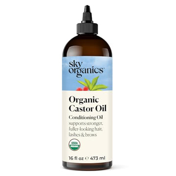 Sky Organics Organic Castor Oil (16 oz) USDA Certified Organic, 100% Pure, Cold Pressed Sky Organics uk supplements