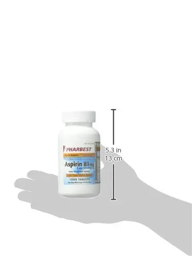 PHARBEST Aspirin 81mg - 1000 Tablets PHARBEST uk supplements