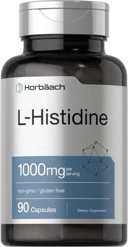 Horbaach L-Histidine 1000mg 90 Capsules | Non-GMO and Gluten Free | Pharmaceutical Horbäach uk supplements