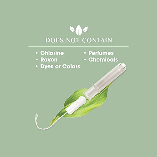 Organyc 100% Certified Organic Cotton Tampons, Plant-Based Eco-Applicator, Regular Flow, 16 Count Organyc uk supplements