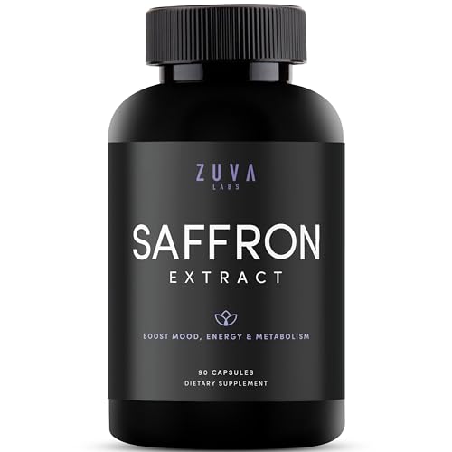 Saffron Supplements - 100% Pure Saffron Extract Mood Enhancer for Women and Men ZuvaLabs uk supplements