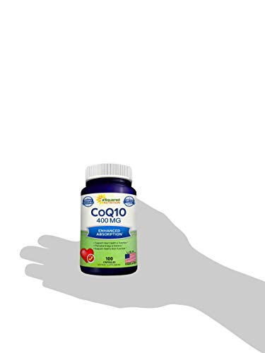 aSquared Nutrition CoQ10 (400mg Max Strength, 100 Veggie Capsules) - High Absorption aSquared Nutrition uk supplements