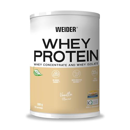 Weider Whey Protein (300g) Vanilla Flavour. Whey Protein from Concentrate and Isolate Weider uk supplements